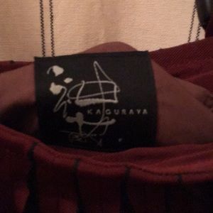 Kagruaya wooden handle purse deep cranberry